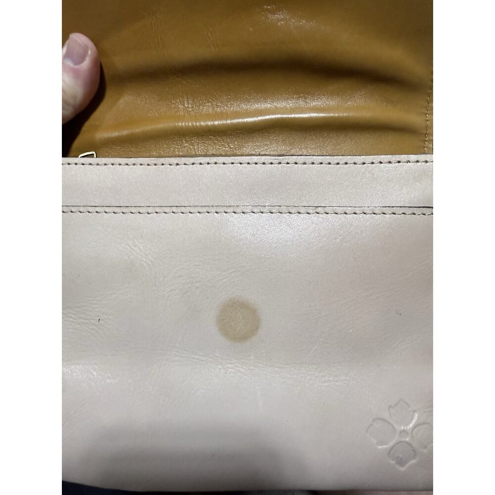 Patricia Nash Leather Salandra Flap Crossbody - Citrus Rose Placement has defect - Picture 7 of 7